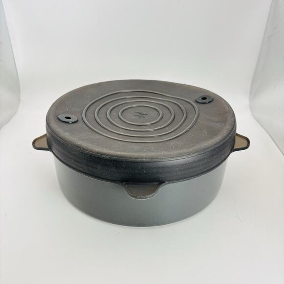 Pampered Chef 8” Quick Cooker Ceramic Pot #100043 with Silicone Lid New In Box - Picture 7 of 16